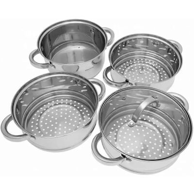 Klausberg Dampfkochtopf-Set - Induktionsgeeignet, 5 Schichten Klausberg Dampfkochtopf-Set - Induktionsgeeignet, 5 Schichten