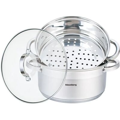 Cocottes vapeur Klausberg 5L - Compatible induction - Publicité Cocottes vapeur Klausberg 5L - Compatible induction - Publicité
