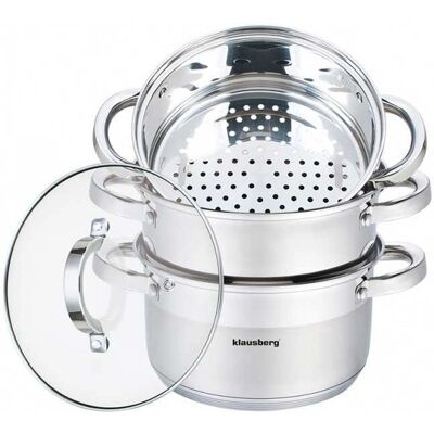Klausberg Dampftopf-Set - 24cm - Induktion geeignet Klausberg Dampftopf-Set - 24cm - Induktion geeignet