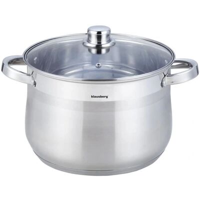 Klausberg 8,6L Edelstahl Kochtopf mit Deckel - Induktionsgeeignet Klausberg 8,6L Edelstahl Kochtopf mit Deckel - Induktionsgeeignet
