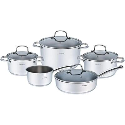 Klausberg 9-teiliges Kochgeschirrset - Edelstahl, Induktion Klausberg 9-teiliges Kochgeschirrset - Edelstahl, Induktion