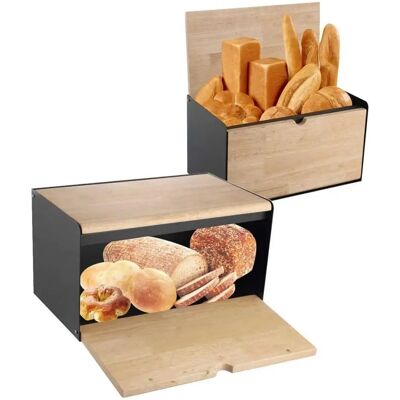 Klausberg Holz- und Stahl-Brotbox - Frisch und Modern Klausberg Holz- und Stahl-Brotbox - Frisch und Modern
