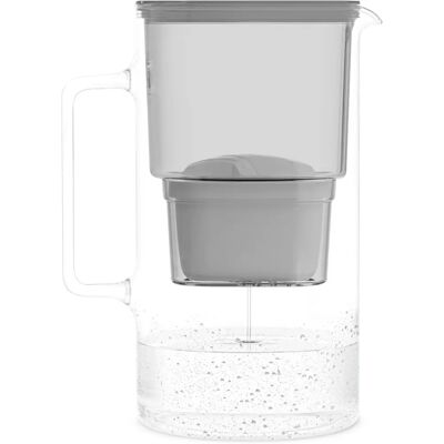 Wessper Szklana Karafka na Wodę z 1 Filtrem - 2,5L - Szara Wessper Szklana Karafka na Wodę z 1 Filtrem - 2,5L - Szara