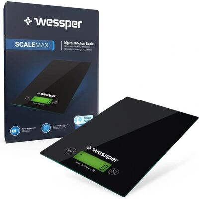 Wessper - Scalemax - 5000 g - 1 g - Balance de cuisine - Publicité Wessper - Scalemax - 5000 g - 1 g - Balance de cuisine - Publicité