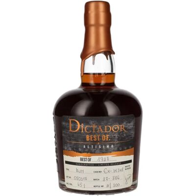 Hernan Parra Dictador 30 Jahre Rum - Best Of 1987 - 45% Vol. Hernan Parra Dictador 30 Jahre Rum - Best Of 1987 - 45% Vol.