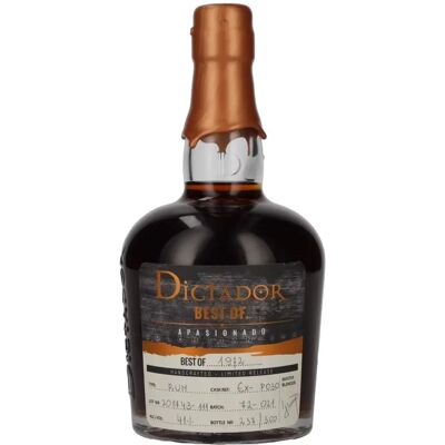 Dictador 45YO Kolumbianischer Rum - Best Of 1972 APASIONADO - Premium Spirit Dictador 45YO Kolumbianischer Rum - Best Of 1972 APASIONADO - Premium Spirit