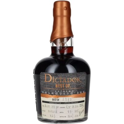 Dictador Ambre Foncé 39 Ans - Rhum - Publicité Dictador Ambre Foncé 39 Ans - Rhum - Publicité