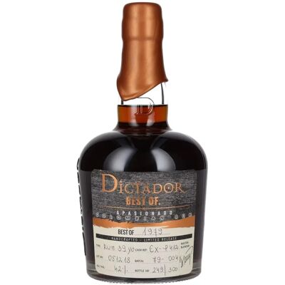 Dictador BEST OF 1979 APASIONADO Rhum Colombien - Édition Limitée - Publicité Dictador BEST OF 1979 APASIONADO Rhum Colombien - Édition Limitée - Publicité