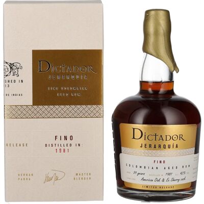 Dictador JERARQUÍA 39 Jahre Fino Rum - Rum Dictador JERARQUÍA 39 Jahre Fino Rum - Rum