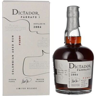 Dictador PÁRRAFO I 18 Jahre - Rum Dictador PÁRRAFO I 18 Jahre - Rum