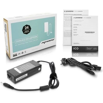 Movano 19V 4.74A 5.5x3.0mm 90W Ładowarka do laptopa Movano 19V 4.74A 5.5x3.0mm 90W Ładowarka do laptopa
