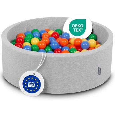 KiddyMoon 90x30cm/200 Piscine à Balles - Espace de Jeu en Mousse Moelleuse - Publicité KiddyMoon 90x30cm/200 Piscine à Balles - Espace de Jeu en Mousse Moelleuse - Publicité
