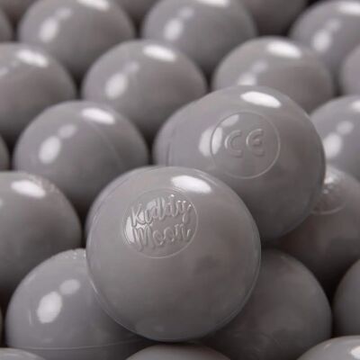 Palline per piscina grigie Kiddymoon - 200 pezzi - 6cm - Sicure Palline per piscina grigie Kiddymoon - 200 pezzi - 6cm - Sicure