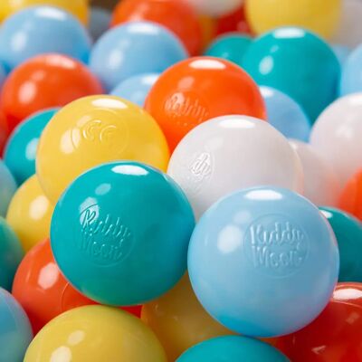 KIDDYMOON 1200 Bunte Plastikkugeln für Pool - Sicher, BPA-frei KIDDYMOON 1200 Bunte Plastikkugeln für Pool - Sicher, BPA-frei