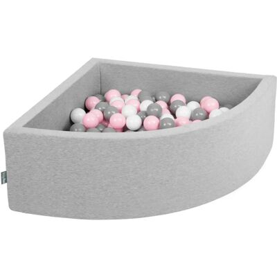 KiddyMoon Piscina de Bolas Suave - 90x30cm, 200 Bolas, Gris/Blanco/Rosa - Juguete para bebé KiddyMoon Piscina de Bolas Suave - 90x30cm, 200 Bolas, Gris/Blanco/Rosa - Juguete para bebé