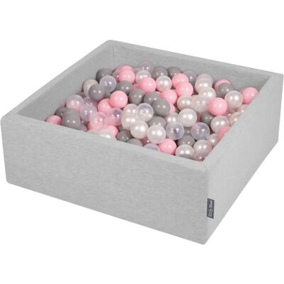 KIDDYMOON Kwadratowy Basen z Piłkami - Terapia sensoryczna - 90x30cm, 200 Piłek KIDDYMOON Kwadratowy Basen z Piłkami - Terapia sensoryczna - 90x30cm, 200 Piłek