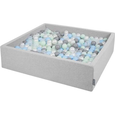 KiddyMoon Miękka Basen z Piłkami - 120x30cm, 600 Piłek, Jasnoszary - Basen z Piłkami KiddyMoon Miękka Basen z Piłkami - 120x30cm, 600 Piłek, Jasnoszary - Basen z Piłkami