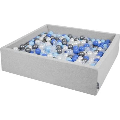 KiddyMoon Duża Kwadratowa Basen na Piłki 120x30cm - Sensoryczny i Zabawa KiddyMoon Duża Kwadratowa Basen na Piłki 120x30cm - Sensoryczny i Zabawa