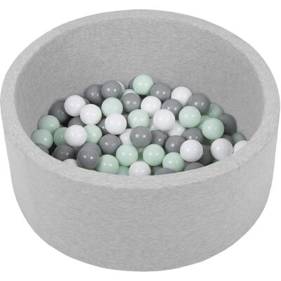 Selonis Miękka Basen z Piłkami 70x30cm, 150 Piłek, Pianka, Szaro/Biało/Mentol Selonis Miękka Basen z Piłkami 70x30cm, 150 Piłek, Pianka, Szaro/Biało/Mentol