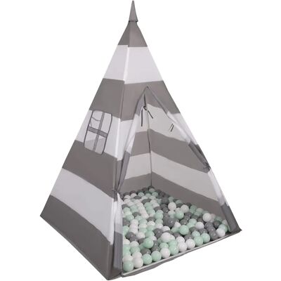 SELONIS Dziecięcy Bicolor Tipi Namiot z 100 Kulami - Bezpieczny i Składany SELONIS Dziecięcy Bicolor Tipi Namiot z 100 Kulami - Bezpieczny i Składany