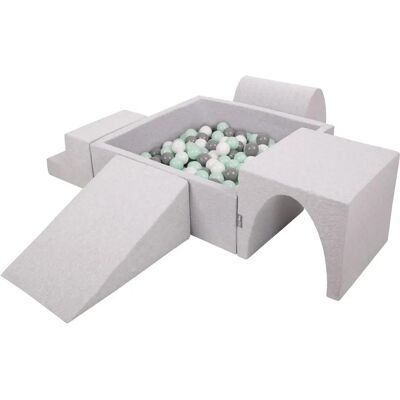 KiddyMoon Ensemble en Mousse - Jeu doux avec piscine à balles, blocs et balles - Publicité KiddyMoon Ensemble en Mousse - Jeu doux avec piscine à balles, blocs et balles - Publicité