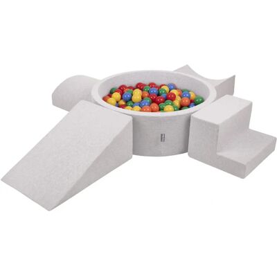 KIDDYMOON - Strefa Zabaw z Pianki - 300 Kul - Wielokolorowa - Ball Pit KIDDYMOON - Strefa Zabaw z Pianki - 300 Kul - Wielokolorowa - Ball Pit