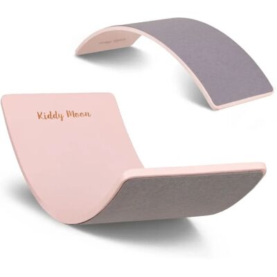KiddyMoon Planche d'équilibre en bois rose pour enfants - Balance-Board - Publicité KiddyMoon Planche d'équilibre en bois rose pour enfants - Balance-Board - Publicité