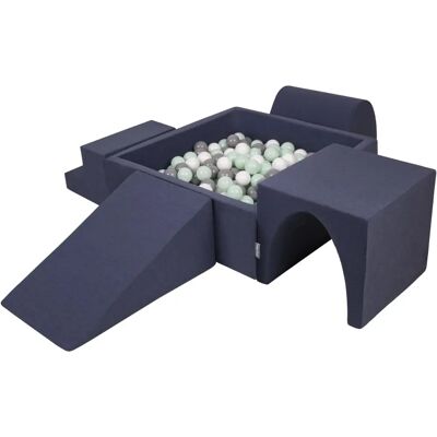 KIDDYMOON Zone de Jeu en Mousse Bleu Foncé avec 300 Balles - Publicité KIDDYMOON Zone de Jeu en Mousse Bleu Foncé avec 300 Balles - Publicité