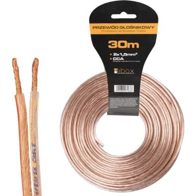 Libox Lautsprecherkabel 2x1,50mm 30m - Audio Kabel Libox Lautsprecherkabel 2x1,50mm 30m - Audio Kabel