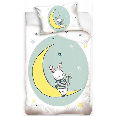 Carbotex Konijn Baby Duvet Cover - Maan - 100x135cm - Katoen Carbotex Konijn Baby Duvet Cover - Maan - 100x135cm - Katoen