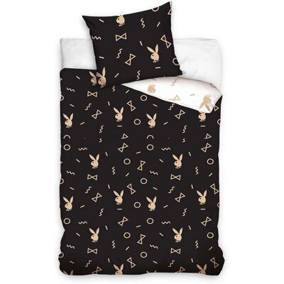 Carbotex - PLAYBOY Renforce - Czarny - 160x200 cm - Zestaw poszewek na kołdrę Carbotex - PLAYBOY Renforce - Czarny - 160x200 cm - Zestaw poszewek na kołdrę