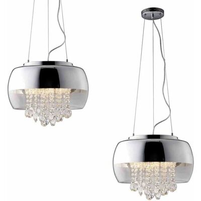 Suspension Luna Chrome de Milagro - Lampe suspendue - Publicité Suspension Luna Chrome de Milagro - Lampe suspendue - Publicité