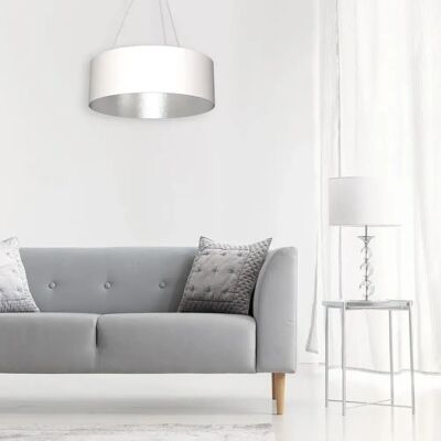 Lampe suspendue Milagro Robin - E27, Réglable, Blanche - Publicité Lampe suspendue Milagro Robin - E27, Réglable, Blanche - Publicité