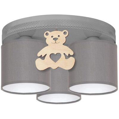 Milagro Gray Child's Ceiling Lamp - 3 E27 - Ceiling Light for Kids' Room Milagro Gray Child's Ceiling Lamp - 3 E27 - Ceiling Light for Kids' Room