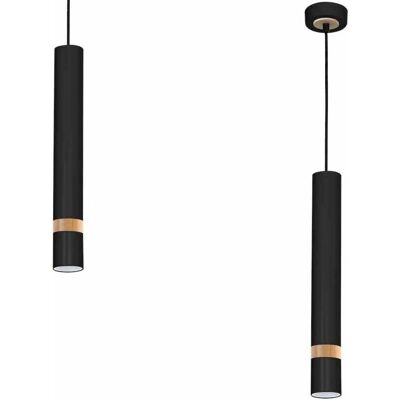 Lampada a sospensione Joker - Nero/Legno - Minimalismo Moderno Lampada a sospensione Joker - Nero/Legno - Minimalismo Moderno