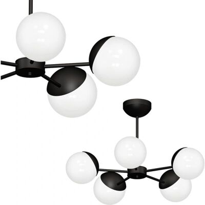 Lustre Milagro Sfera Noir 5xE14 - Lampe de plafond - Publicité Lustre Milagro Sfera Noir 5xE14 - Lampe de plafond - Publicité