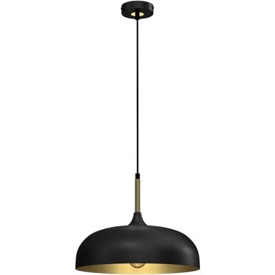 Milagro Lincoln Black/Gold Suspension Lamp - Pendant Light for Modern and Classic Interiors Milagro Lincoln Black/Gold Suspension Lamp - Pendant Light for Modern and Classic Interiors