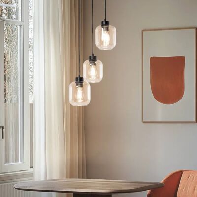 Milagro Lampa wisząca Amber - 3 źródła światła - E27 Milagro Lampa wisząca Amber - 3 źródła światła - E27