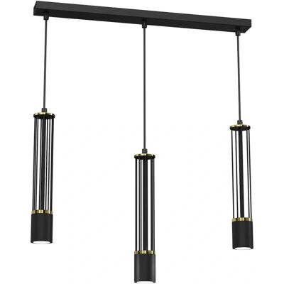 Milagro Modelo MLP8410 Lámpara Colgante - 3x40W GU10, Negro/Dorado Milagro Modelo MLP8410 Lámpara Colgante - 3x40W GU10, Negro/Dorado
