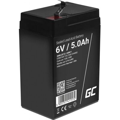 Batterie UPS Green Cell AGM11 - 6V 5Ah, Plomb-acide scellée Batterie UPS Green Cell AGM11 - 6V 5Ah, Plomb-acide scellée