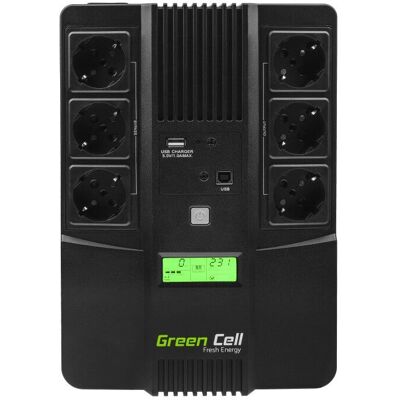 Green Cell UPS06 Gruppo di continuità - 600 VA, 360 W, 6 prese Green Cell UPS06 Gruppo di continuità - 600 VA, 360 W, 6 prese