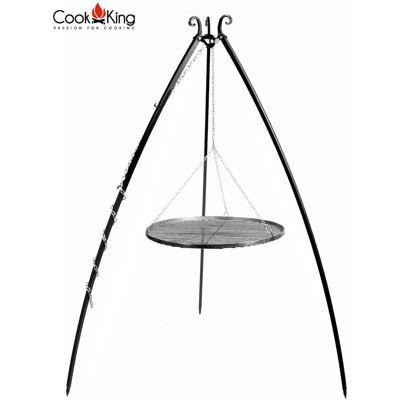 Griglia a treppiede in acciaio naturale Cook King 200cm - Altezza regolabile Griglia a treppiede in acciaio naturale Cook King 200cm - Altezza regolabile