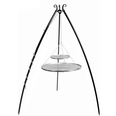 Grill à tripod Cook King avec double grille en acier inoxydable - Barbecue de jardin - Publicité Grill à tripod Cook King avec double grille en acier inoxydable - Barbecue de jardin - Publicité