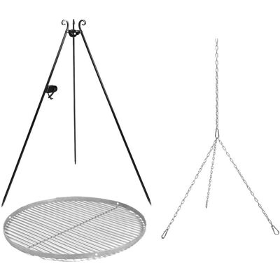Grill tripode Cook King - 180cm, Acier inoxydable 50cm - Barbecue jardin - Publicité Grill tripode Cook King - 180cm, Acier inoxydable 50cm - Barbecue jardin - Publicité