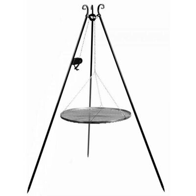 Cook King Griglia a Tripode - 200cm Acciaio Naturale con Verricello - Barbecue Cook King Griglia a Tripode - 200cm Acciaio Naturale con Verricello - Barbecue