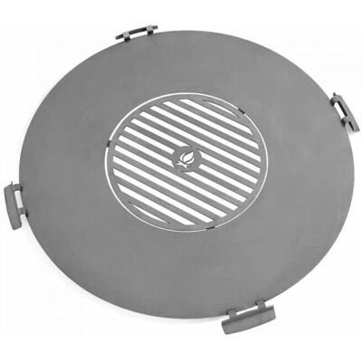 TRIZERATOP - Piastra grill in acciaio inox per braciere 82 cm + griglia da 40 cm TRIZERATOP - Piastra grill in acciaio inox per braciere 82 cm + griglia da 40 cm