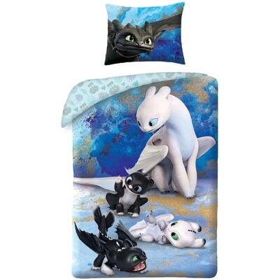 DreamWorks Baby Dragons Puuvillainen peittonsuojus - 140x200 cm DreamWorks Baby Dragons Puuvillainen peittonsuojus - 140x200 cm