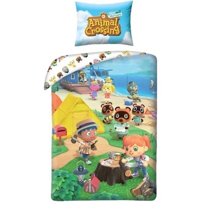 Housse de couette Animal Crossing - 140x200cm Multicolore - Publicité Housse de couette Animal Crossing - 140x200cm Multicolore - Publicité