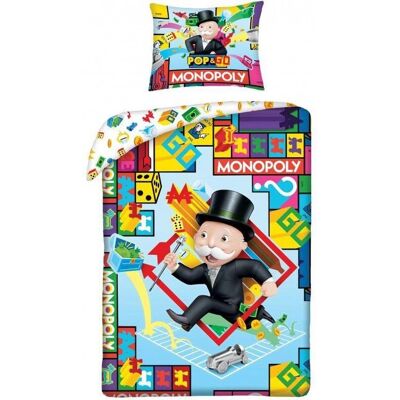 Monopoly Katoenen Dekbedovertrek Set - Europese Maat Monopoly Katoenen Dekbedovertrek Set - Europese Maat