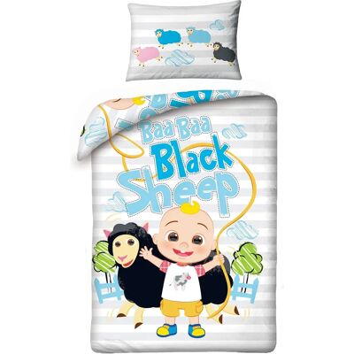 Cocomelon Baa Baa Black Sheep bawełniana poszwa na kołdrę - 100x135cm Cocomelon Baa Baa Black Sheep bawełniana poszwa na kołdrę - 100x135cm